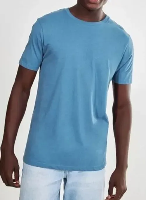 Camiseta bsica cotton - azul - pp
